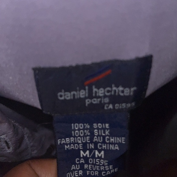 Vintage Daniel Hechter  lilac silk long sleeve shirt blouse with pockets - Picture 7 of 14